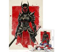 1000 Jigsaw Puzzle Female Warrior in Red And Black Armor Home Decoration Toys Gift For Birthdays Practical Game Suitable for Desktop Decoration Size 38x26cm