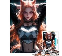 1000 Jigsaw Puzzle Fierce Fox Warrior for Birthday, Chrismas Home Art Decor Educational Games Suitable for People Aged 14 And Above (50X75CM)