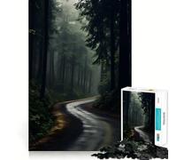 1000 Jigsaw Puzzle Forest Road Flawless Cut Fun Problem Solve Fun Free Play Game Xmas Art Gift (38x52cm)