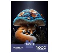 1000 Jigsaw Puzzle Fox Coral Fungus Jigsaw for Adults Brain Teaser Game Perfect Decoration Unique Birthday And Xmas Gifts 52x38cm/1000pcs