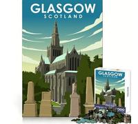 1000 Jigsaw Puzzle Glasgow Scotland Art Accurate Cut Fun Brain Challenge Fun Rest Time Game Xmas Art Gift (50x75cm)