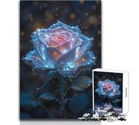 1000 Jigsaw Puzzle Glowing Rose in The Evening Peaceful And Satisfying Pastime Perfect Interlock Precision Cut Toy Size 38x52cm
