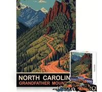1000 Jigsaw Puzzle Grandfather Mountain SD Accurate Cut Fun Brain Challenge Fun Rest Time Game Xmas Art Gift (38x26cm)
