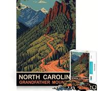 1000 Jigsaw Puzzle Grandfather Mountain SD Flawless Cut Fun Problem Solve Fun Free Play Game Xmas Art Gift (38x52cm)