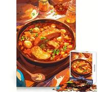 1000 Jigsaw Puzzle Hearty Stew with Bread And Jars Accurate Cut Fun Brain Challenge Fun Rest Time Game Xmas Art Gift (38x26cm)