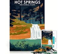 1000 Jigsaw Puzzle Hot Springs National Park Flawless Cut Fun Problem Solve Fun Free Play Game Xmas Art Gift (50x75cm)