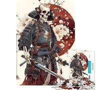 1000 Jigsaw Puzzle Japan Sakura Adorned Ronin Challenging To Complete Difficult Hard Educational Games Suitable for People Aged 14 And Above (38x52cm)