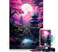 1000 Jigsaw Puzzle Japan Sakura Garden Zen Flawless Cut Fun Problem Solve Fun Free Play Game Xmas Art Gift (38x52cm)