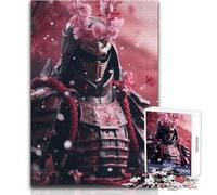 1000 Jigsaw Puzzle Japanese Samurai Sakura Peaceful And Satisfying Pastime Perfect Interlock Precision Cut Toy Size 50x75cm