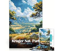 1000 Jigsaw Puzzle Kruger National Park, South Africa Flawless Cut Fun Problem Solve Fun Free Play Game Xmas Art Gift (38x26cm)
