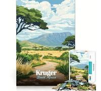 1000 Jigsaw Puzzle Kruger National Park, South Africa Seamless Cut Game Smart Mind Activity Peaceful Play Fun Birthday Hobby Gift (50x75cm)