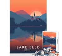 1000 Jigsaw Puzzle Lake Bled Slovenia Jigsaws for Adults Puzzle Stress Reliever Educational Challenge Challenging Game Gifts (38x52cm)