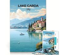 1000 Jigsaw Puzzle Lake Garda, Italy Flawless Cut Fun Problem Solve Fun Free Play Game Xmas Art Gift (50x75cm)