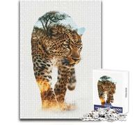 1000 Jigsaw Puzzle Leopard in The Wild Peaceful And Satisfying Pastime Perfect Interlock Precision Cut Toy Size 38x52cm