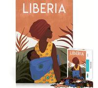 1000 Jigsaw Puzzle Liberia Africa Flawless Cut Fun Problem Solve Fun Free Play Game Xmas Art Gift (38x26cm)