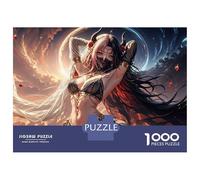 1000 Jigsaw Puzzle Light And Dark Anime Girl Jigsaw for Adults Brain Teaser Game Perfect Decoration Unique Birthday And Xmas Gifts 38x26cm/1000pcs