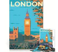 1000 Jigsaw Puzzle London Accurate Cut Fun Brain Challenge Fun Rest Time Game Xmas Art Gift (38x52cm)
