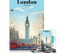1000 Jigsaw Puzzle London England Travel Seamless Cut Game Smart Mind Activity Peaceful Play Fun Birthday Hobby Gift (38x26cm)