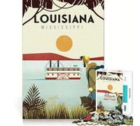 1000 Jigsaw Puzzle Louisiana Seamless Cut Game Smart Mind Activity Peaceful Play Fun Birthday Hobby Gift (38x26cm)