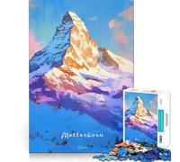 1000 Jigsaw Puzzle Matterhorn Adventure Flawless Cut Fun Problem Solve Fun Free Play Game Xmas Art Gift (38x52cm)