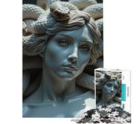 1000 Jigsaw Puzzle Medusa Sculpture for Birthday, Chrismas Home Art Decor Educational Games Suitable for People Aged 14 And Above (50X75cm)