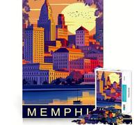 1000 Jigsaw Puzzle Memphis Flawless Cut Fun Problem Solve Fun Free Play Game Xmas Art Gift (38x52cm)
