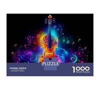 1000 Jigsaw Puzzle Music Violin Neon Jigsaw for Adults Brain Teaser Game Perfect Decoration Unique Birthday And Xmas Gifts 38x26cm/1000pcs