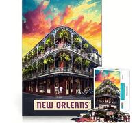 1000 Jigsaw Puzzle New Orleans Flawless Cut Fun Problem Solve Fun Free Play Game Xmas Art Gift (38x52cm)