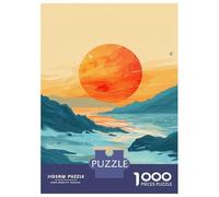 1000 Jigsaw Puzzle Ocean Waves Sun Beams Jigsaw for Adults Brain Teaser Game Perfect Decoration Unique Birthday And Xmas Gifts 70x50cm/1000pcs