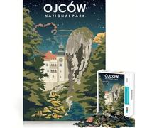 1000 Jigsaw Puzzle Ojcow National Park Night Flawless Cut Fun Problem Solve Fun Free Play Game Xmas Art Gift (38x26cm)