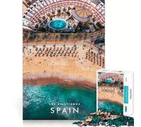 1000 Jigsaw Puzzle Playa De Los Cristianos Seamless Cut Game Smart Mind Activity Peaceful Play Fun Birthday Hobby Gift (38x52cm)
