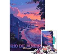 1000 Jigsaw Puzzle Rio De Janeiro City Difficult And Challenge Analysis And Logic Educational Games Suitable for People Aged 14 And Above (38x52cm)