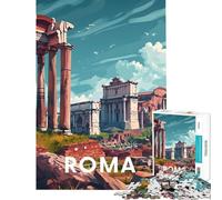 1000 Jigsaw Puzzle Rome Roman Forum Challenging To Complete Difficult Hard Educational Games Suitable for People Aged 14 And Above (50x75cm)