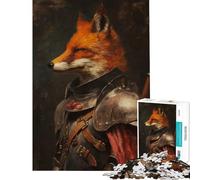 1000 Jigsaw Puzzle Royal Knight Fox Educational Challenge Tough Challenge Family Game Suitable for People Aged 14 And Above (50x75cm)