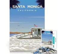 1000 Jigsaw Puzzle Santa Monica Flawless Cut Fun Problem Solve Fun Free Play Game Xmas Art Gift (38x26cm)