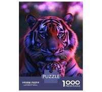 1000 Jigsaw Puzzle Tiger Cub And Mother Jigsaw for Adults Brain Teaser Game Perfect Decoration Unique Birthday And Xmas Gifts 38x26cm/1000pcs