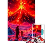 1000 Jigsaw Puzzle Volcano Eruption Landscape Educational Challenge Tough Challenge Family Game Suitable for People Aged 14 And Above (50x75cm)