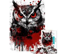 1000 Jigsaw Puzzle Western Screech Owl Challenging To Complete Difficult Hard Educational Games Suitable for People Aged 14 And Above (50x75cm)