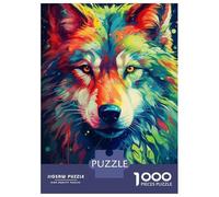 1000 Jigsaw Puzzle Wolf Color Jigsaw for Adults Brain Teaser Game Perfect Decoration Unique Birthday And Xmas Gifts 70x50cm/1000pcs