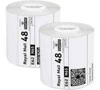 (1000 Labels) 4X6 Direct Thermal Printer Labels 100mm x 150mm White Permanent Shipping Labels Rolls Compatible with Etsy Shopify Ebay Amazon Royal Mail FedEx