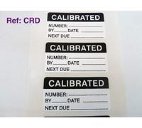 1000 Labels Calibrated Labels, Tamper Evident Labels, 40x20mm Rectangle, Black on White, Stickers Break up on Attempted Removal