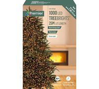 1000 LED 25m Premier TreeBrights Christmas Tree Lights Timer Red & Vintage Gold
