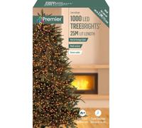 1000 LED 25m Premier TreeBrights Christmas Tree Lights Timer Red & Vintage Gold