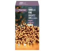 1000 LED Twinkling Christmas String Lights Timer Vintage Gold 25M