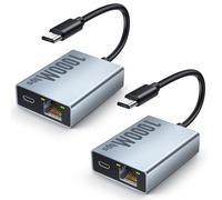 1000 Mbps Ethernet Adapter for Fire TV Stick, ELECTOP Micro USB to RJ45 Gigabit Ethernet Network Adapter Compatible with 4K Fire Stick, Chromecast Google Home Mini and More Streaming TV Sticks, 2 Pack