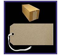 1000 MED Brown/Buff (Manilla) Strung ag/Tie On Luggage Craft Labels (120mm x 60mm)