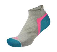 1000 Mile 1 Pack Ladies Active Low Cut Repreve Socks - Silver / Teal - 6-8.5 UK