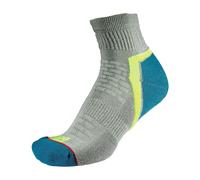 1000 Mile 1 Pack Ladies Active Quarter Repreve Socks - 6-8.5 UK - Silver / Teal