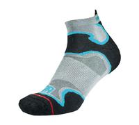 1000 Mile 1 Pack Ladies Fusion Ankle Repreve Socks - 3-5.5 UK - Silver / Kingfisher