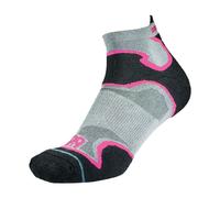 1000 Mile 1 Pack Ladies Fusion Ankle Repreve Socks - 3-5.5 UK - Silver / Pink